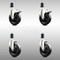 Service Caster 5 Inch 316SS Soft Rubber Swivel 1-1/2 Inch Stem Caster Lock Brake SCC, 2PK SCC-SS316TTLEX20S514-SRS-2-S-2-112 - alternate 1